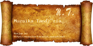 Muzsika Tanázia névjegykártya